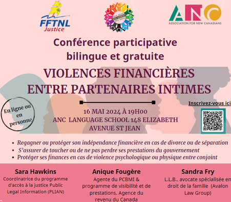 Violence financière entre partenaires intimes : conférence hybride le 16 mai