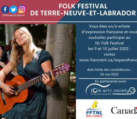 Appel à candidature pour le Folk Festival de Terre-Neuve-et-Labrador !