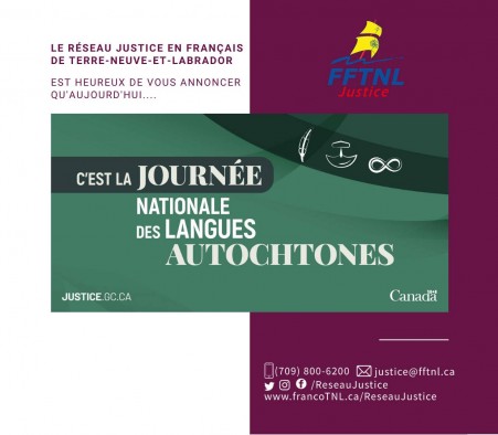 Le Réseau Justice en français célèbre aujourd'hui les langues autochtones du Canada